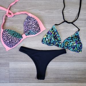 Zaful & Roxy Brazilian Bikini w Animal Print